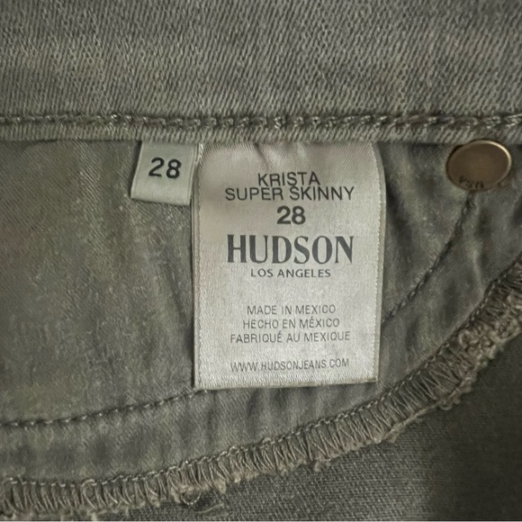 Hudson NWOT Mid Rise Krista Super Skinny Jeans Green - Picture 4 of 5